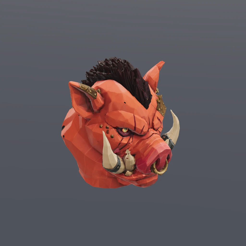 Armored Boar Head