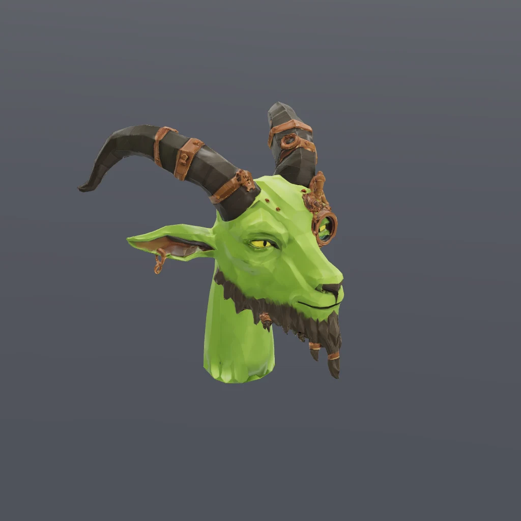 Monocled Goat Head